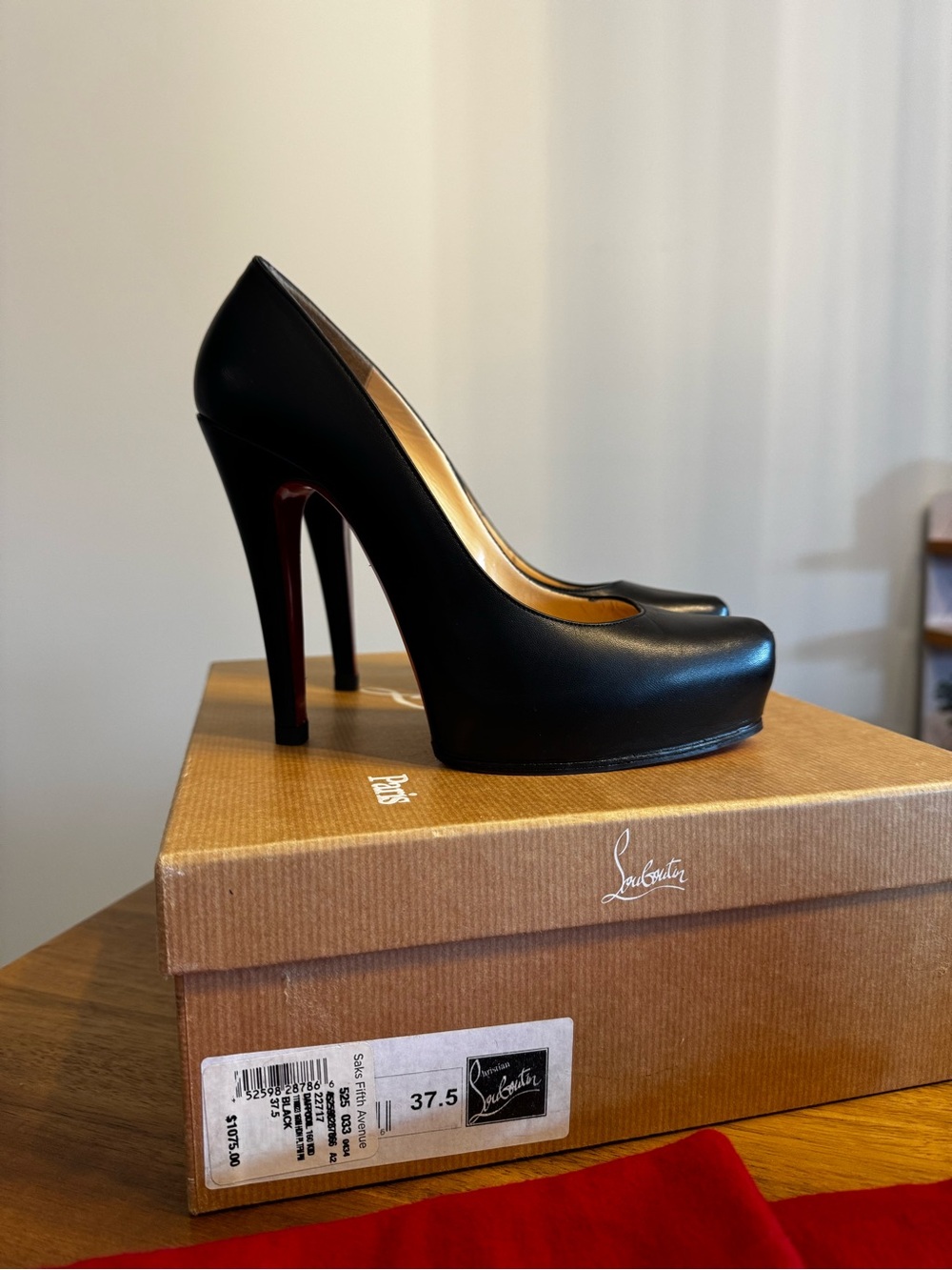 Christian Louboutin Rolando Black Leather Platform Pump